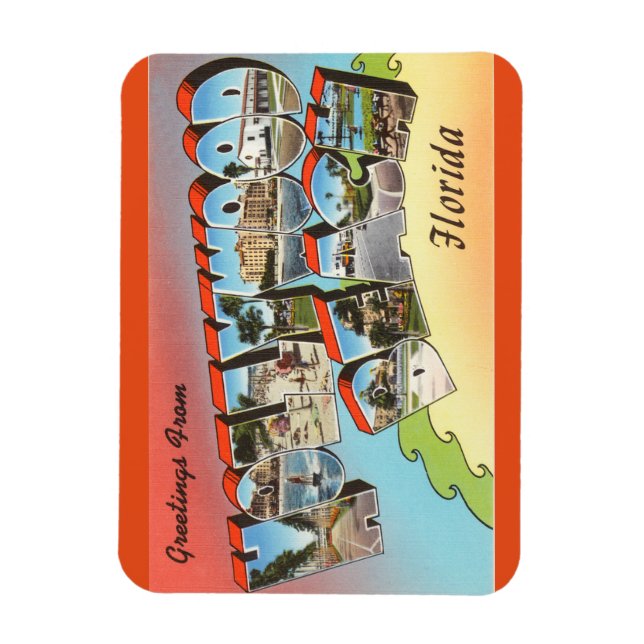 Imán Florida, Hollywood Beach Magnet (Vertical)