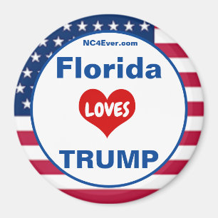 Imán Florida LOVES TRUMP Nevera patriótica