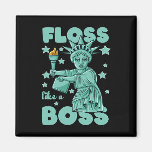 Imán Floss Como Una Estatua De La Libertad Del Jefe El 