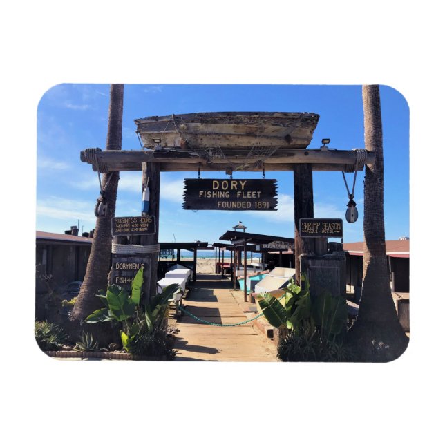 Imán Flota de pesca de marea, Newport Beach, California (Horizontal)