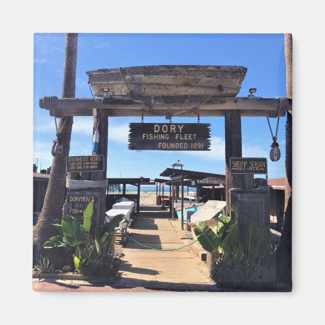 Imán Flota de pesca de marea, Newport Beach, California (Frente)