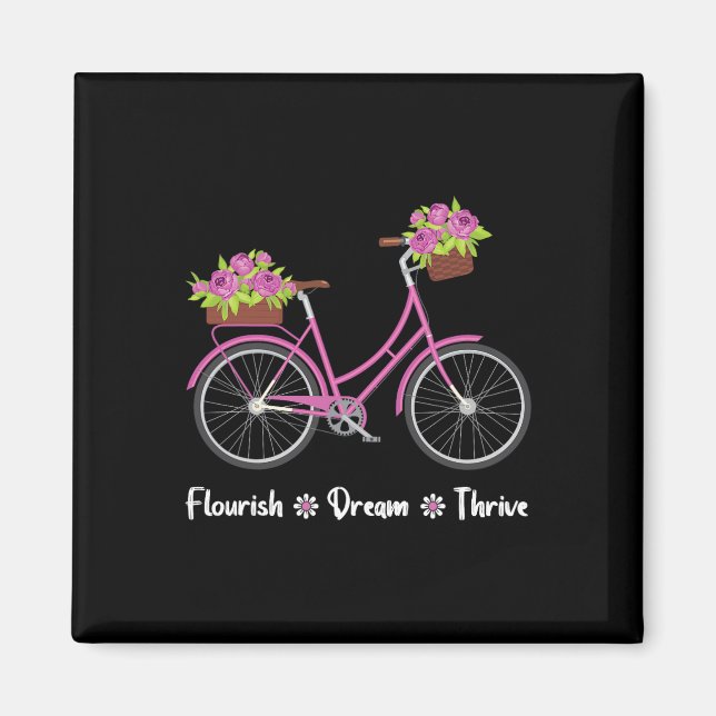 Imán Flourim Dream Thrive Floral Bicicleta Sutil 8 (Frente)