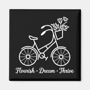 Imán Flourish Dream Thrive Floral Bike 8647 Funny Anti