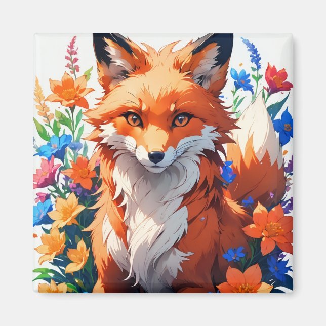 Imán Flower Fox (Frente)