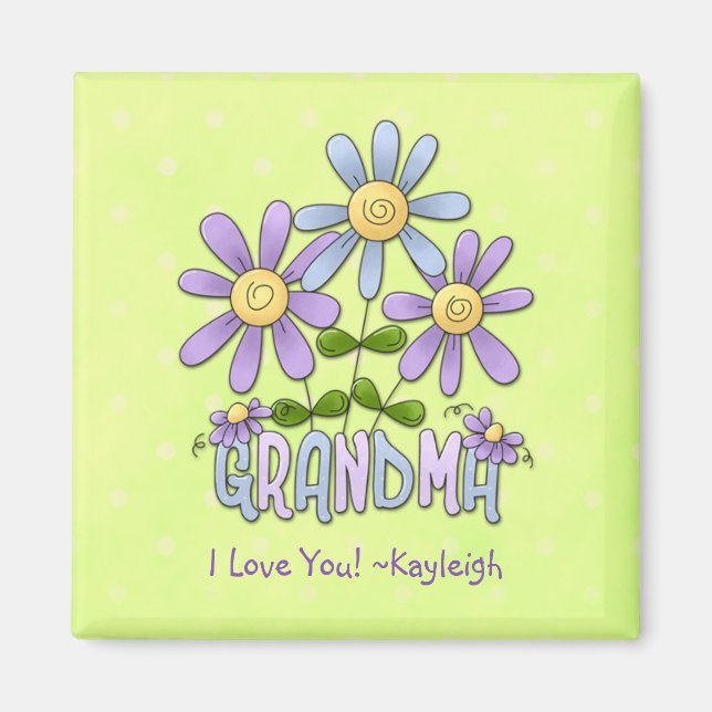 Imán Flower Garden Grandma Magnet (Frente)