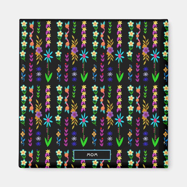 Imán Flower Power Bohemira Whimsical (Frente)