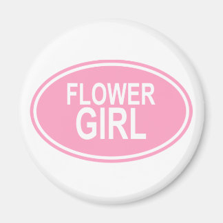 Imán FlowerGirlWedding Oval Pink
