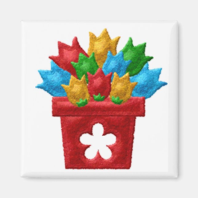 Imán FLOWERPOT Locker Magnets, Refrigerador (Frente)