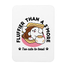 Imán Fluffier Tha S’more - Perro y bollo de postre