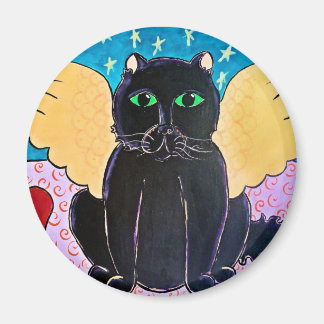 Imán Fluffy Angel Cat