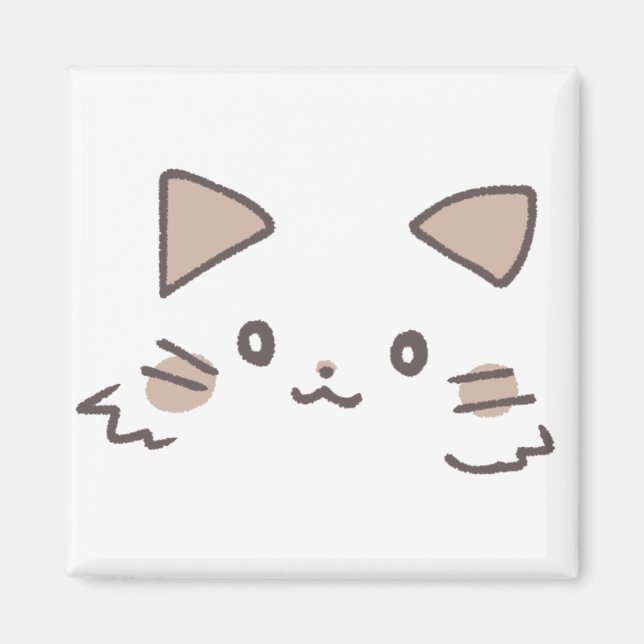 Imán Fluffy Collar Cat Magnet - Feminine マグネット (Frente)