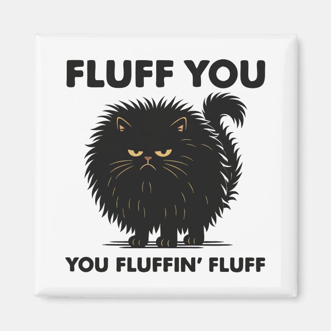 Imán Fluffy Voluminoso Cat Life Kitty Style (Frente)