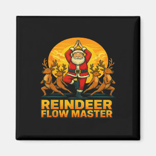 Imán Flujo de Reno Maestro Yoga Santa Navidad Vacacione