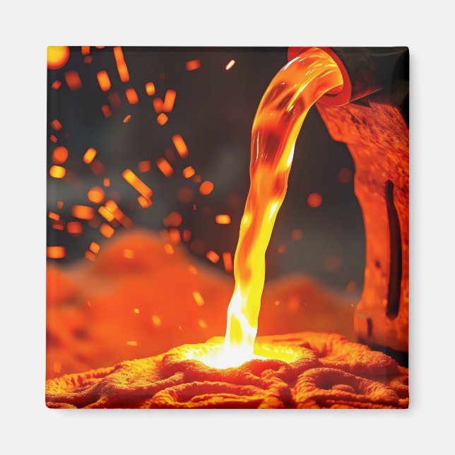 Imán flujo metalizado aplanado (Frente)