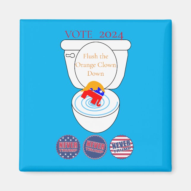 Imán Flush The Naranja Clown Thunder_Cove (Frente)