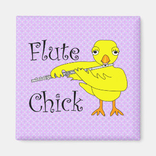 Imán Flute Chick Text