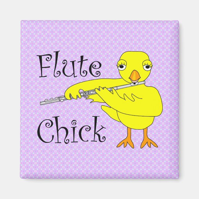 Imán Flute Chick Text (Frente)