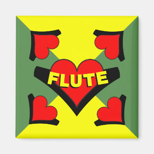 Imán Flute sobre el corazón