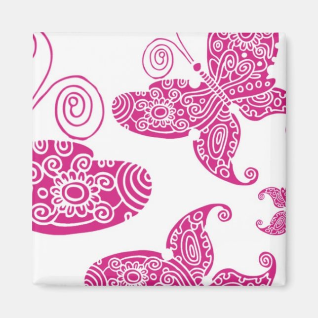 Imán Flutter rosa (Frente)