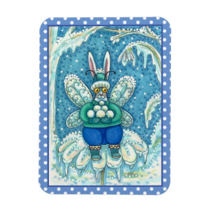 IMÁN FLUTTERBUN WINTER WONDERLAND, FUNNY BUNNY RABBIT