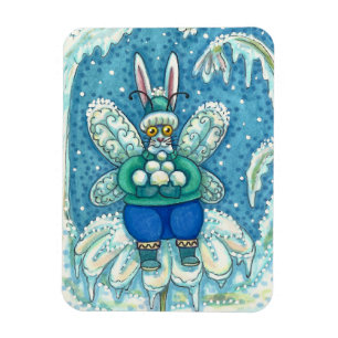 IMÁN FLUTTERBUN WINTER WONDERLAND, FUNNY BUNNY RABBIT