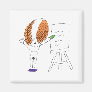 Imán Fly Teacher Square Magnet