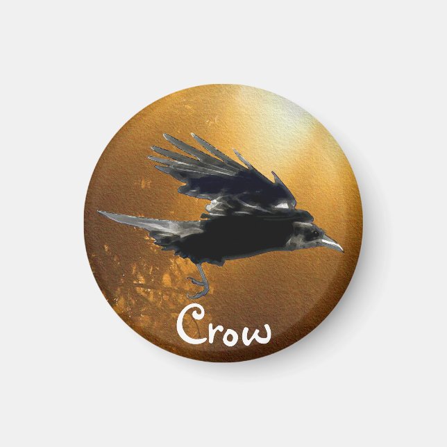 Imán Flying Crow Birdlover Willife Supporter Magnet (Frente)