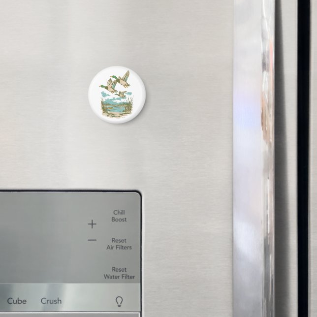 Imán Flying Ducks Wetland Wildlife Nature Hunting Outdo (In situ (nevera))