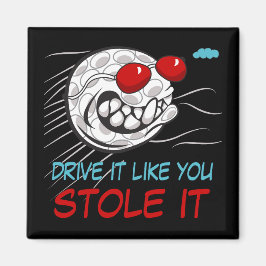 Imán Flying Golf Ball con gafas de sol negro