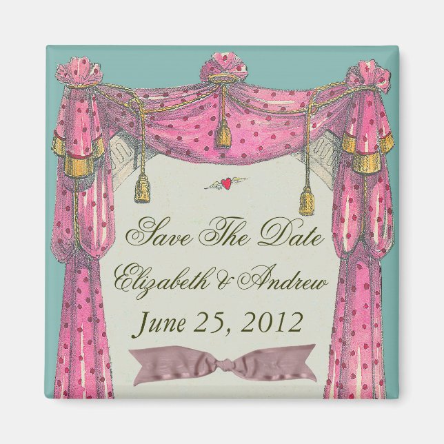 Imán Flying Heart ~ Magnet Save the Date Love (Frente)