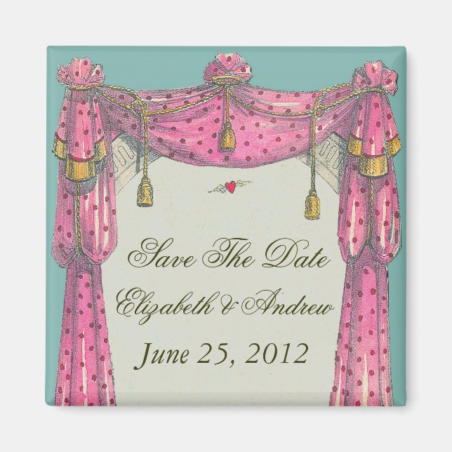 Imán Flying Heart ~ Magnet Save the Date Love (Frente)