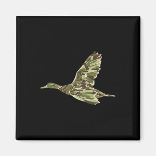 Imán Flying Mallard Duck Camouflage Camo Caza de Patos
