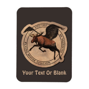 Imán Flying Moose Aviation Patch