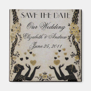 Imán Flying Valentines ~ Boda Node Date Nouveau