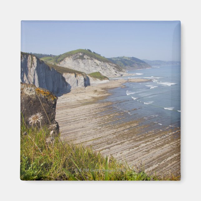 Imán Flysch en la costa de Zumaia, Guipuzcoa, Vasco (Frente)