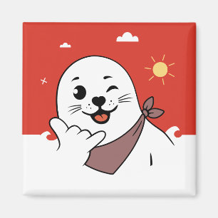 Imán Foca guiñando con bandana haciendo el signo Shaka