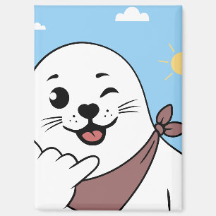 Imán Foca guiñando con bandana haciendo el signo Shaka