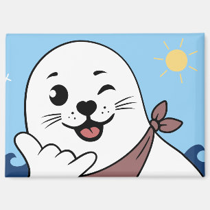 Imán Foca guiñando con bandana haciendo el signo Shaka