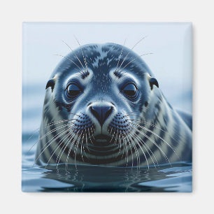 Imán Foca linda de cerca