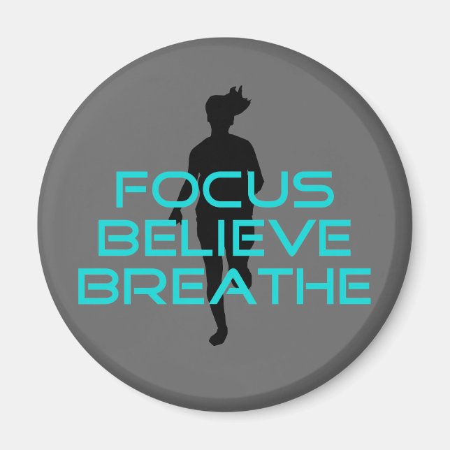 Imán Focus Believe Breathe Aqua (Frente)