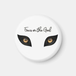 Imán Focus on the Goal - Intense Leopard Eyes Art