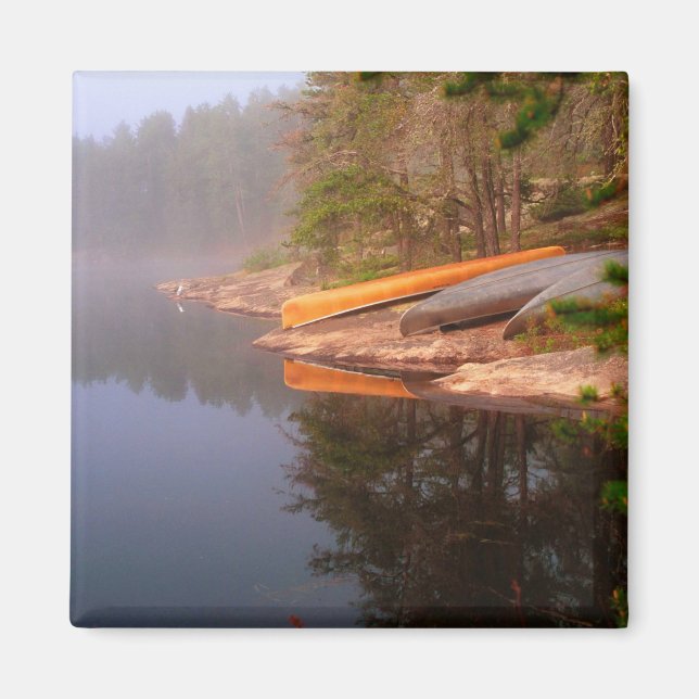 Imán Foggy Canoe Campsite, Lago Kawnipi, (Frente)
