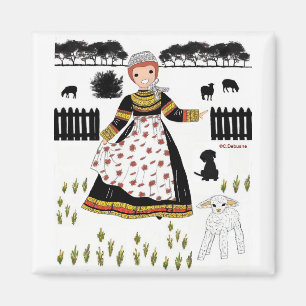 Imán Folklore bigouden, Bretaña, Francia