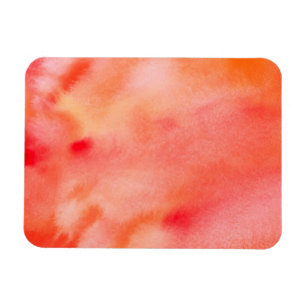 Imán Fondo abstracto de la acuarela - naranja