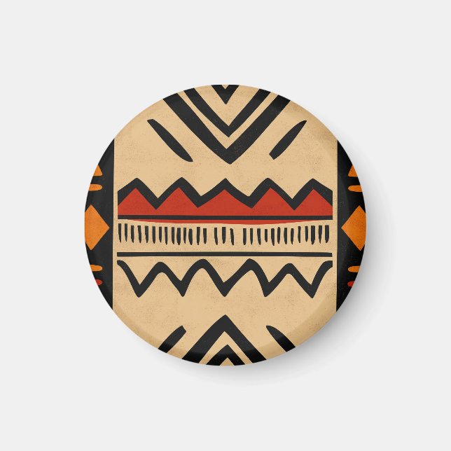 Imán Fondo africano en colores cálidos (Frente)