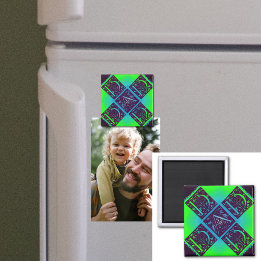 Imán Fondo azul verde del texto del padre