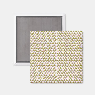 Imán fondo blanco con hojas verdes sobre él