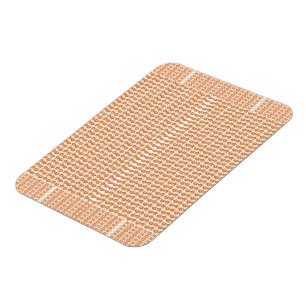 Imán Fondo blanco y naranja con un diseño elegante