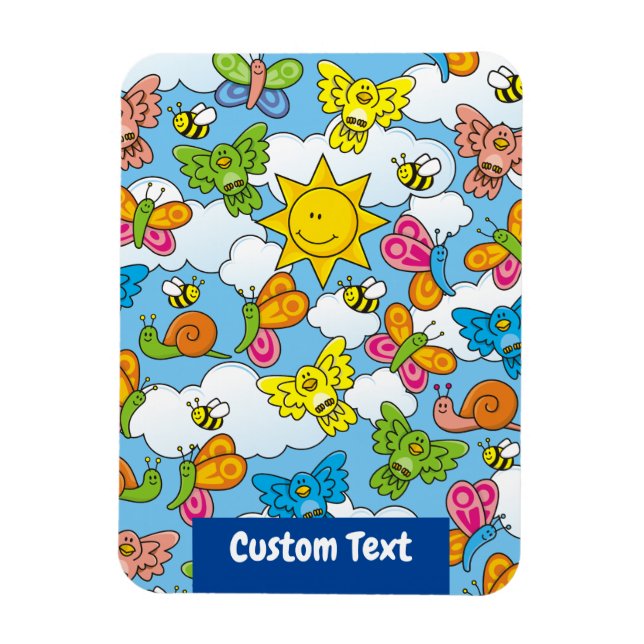 Imán Fondo de animales para bebés (Vertical)