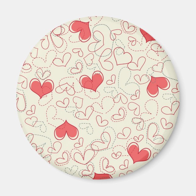Imán Fondo de Corazones Cutas (Frente)